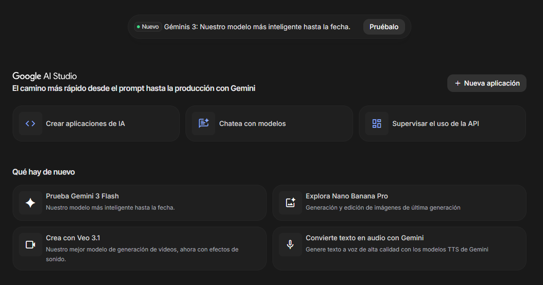 Google AI Studio herramientas